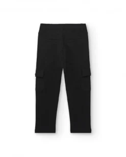 Pantalón cargo negro para niño de la colección Dark Rider