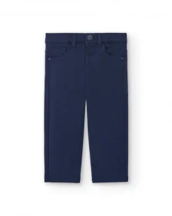 Pantalón niño en azul marino básico colección Big Brains