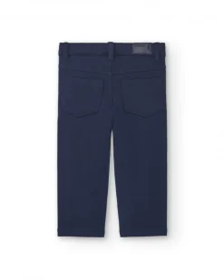 Pantalón niño en azul marino básico colección Big Brains