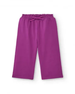 Pantalón para niña en color fucsia con lazo decorativo colección Cyber Dino
