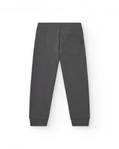 Pantalón para niño en gris con cintura elástica y cordón de ajuste