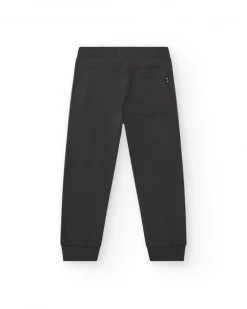 Pantalón para niño en gris y verde con cintura ajustable y bolsillos