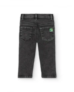 Pantalones denim para niño en negro con diseño "Let's Play" colección Cyber Dino