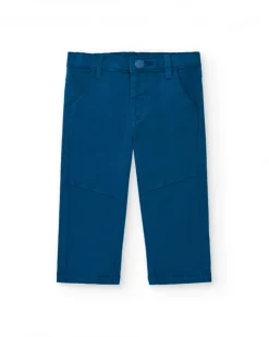 Pantalones niño en azul con bolsillos colección Big Brains