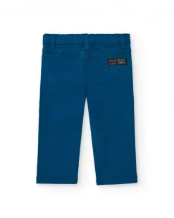 Pantalones niño en azul con bolsillos colección Big Brains