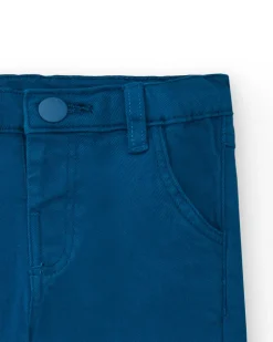 Pantalones niño en azul con bolsillos colección Big Brains
