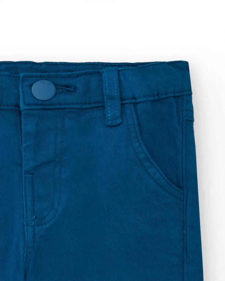 Pantalones niño en azul con bolsillos colección Big Brains