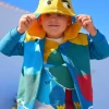 Sudadera niño en amarillo con capucha decorativa Happy Garden