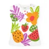 Vestido blanco sin mangas para niña con estampado tropical
