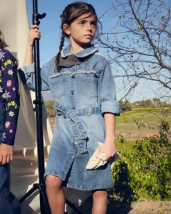 Vestido camisero denim para niña colección The Land of Ice