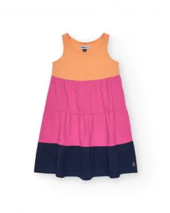 Vestido para niña es varios colores con tirantes anchos