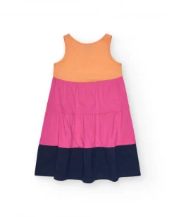 Vestido para niña es varios colores con tirantes anchos